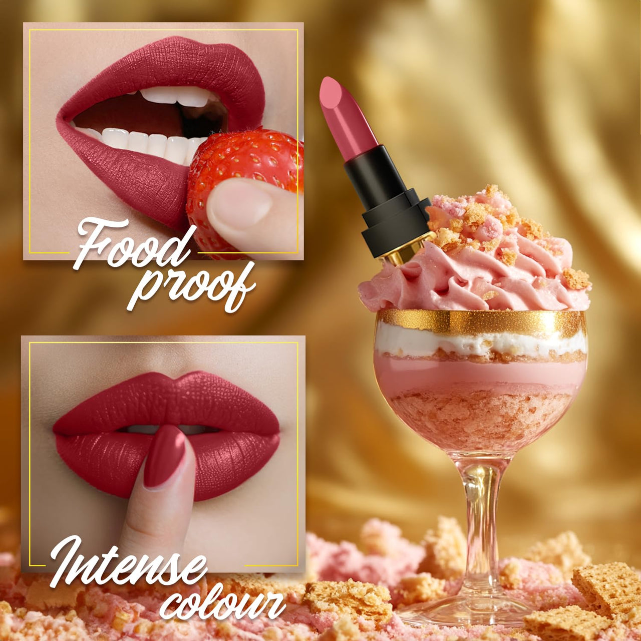 FACES CANADA Comfy Matte Velvet Touch Lipstick - Pink Biscoff 03, 4.2g | Velvety Matte Finish | 8HR Longstay | Intense Colour | Hydrating Lips | Smooth Application
