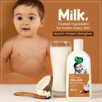Mother Sparsh Milky Soft Baby Shampoo - 400ml | For Daily Moisturizing | Tear Free Formula With Milk Protein, Vitamin E & Coconut Oil