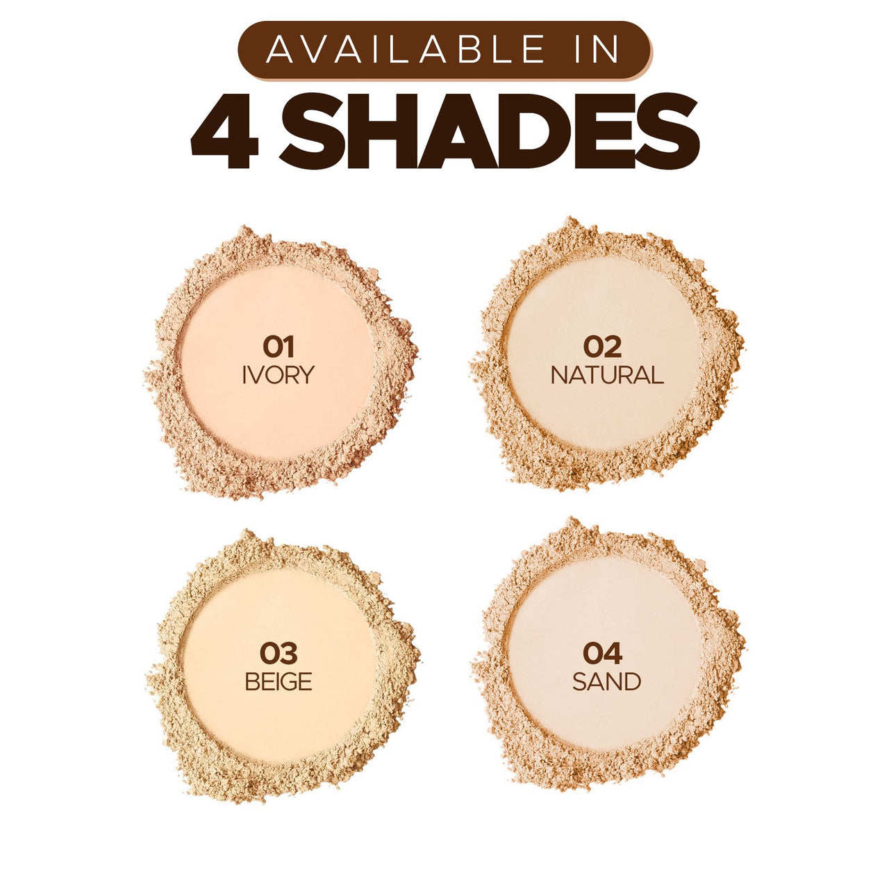 Hilary Rhoda HD High-Definition Pressed Powder | 2 in 1 Compact Powder | Shimmery & Matte Finish | Oil Control Formula | 18g (Sand - Shade 04)