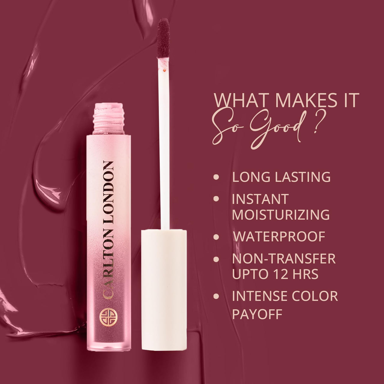 Carlton London Liquid Matte Chuffed Kiss Mocha Me Lipsticks |Enriched with Vitamin E, Avocado Oil | Matte Finish, Non-Sticky and Non-Drying | Upto 12 Hrs- 3ML (Taupe Mauve)