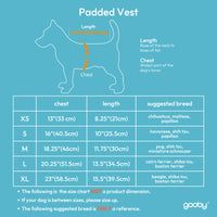 Gooby Padded Vest Dog Jacket - Blue, Large - Warm Zip Up Dog Vest Fleece Jacket with Dual D Ring Leash - Winter Water Resistant Small Dog Sweater - Dog Clothes for Small Dogs Boy and Medium Dogs