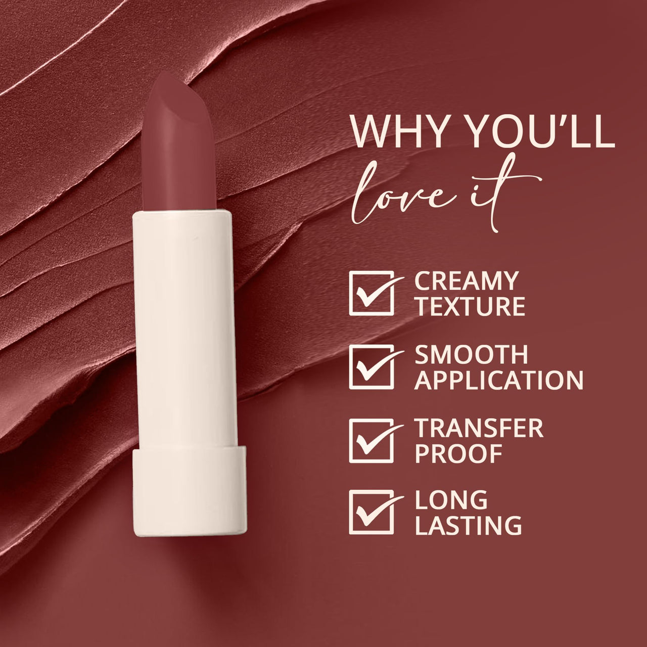 Carlton London Creamy Matte Stardust Bullet Long Stay Lipstick |Enriched with Vitamin E, Castor oil | Intense Colour, Moisturised Lips, Smooth & Light |Upto 8 hrs- 4Gm. (Beach Buff)