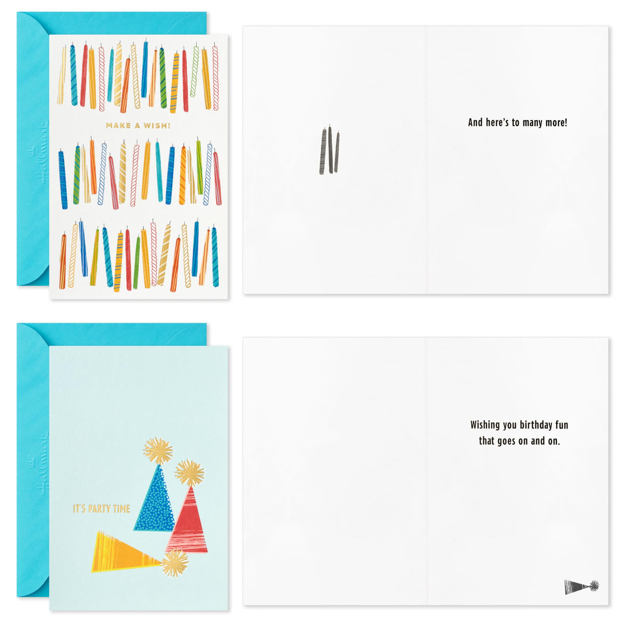 Hallmark Birthday Cards Assortment, 36 Cards with Envelopes (Party Time) Party Time