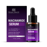 Botanic Hearth 10% Niacinamide Face Serum 30 ml with Allantoin, Zinc PCA, Cica & Hyaluronic Acid | Minimize Pores, Correct Dark Spots, Even Skin Tone | All Skin Types | For Women & Men