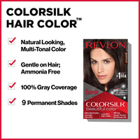 REVLON ColorSilk Hair Color with Keratin - 2N Brown Black - (with Outrageous Shampoo 90 ml) (3S10978F36721320)
