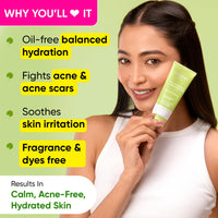 Dot & Key Niacinamide + CICA (Centella) Oil Free Moisturizer for Acne Prone Skin | Oil Free & Lightweight | Fades Dark Spots & Blemishes, Soothes Redness | Acne Cream | For Oily Acne Prone & Sensitive Skin | 50gm