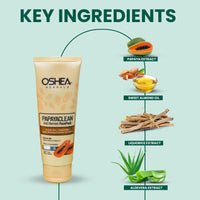 Oshea Herbals Papayaclean Anti Blemish Face Pack for All Skin Types | Hydrates Skin & Lightens Blemishes | Enriched with Papaya Extract & Vitamin E - 100g
