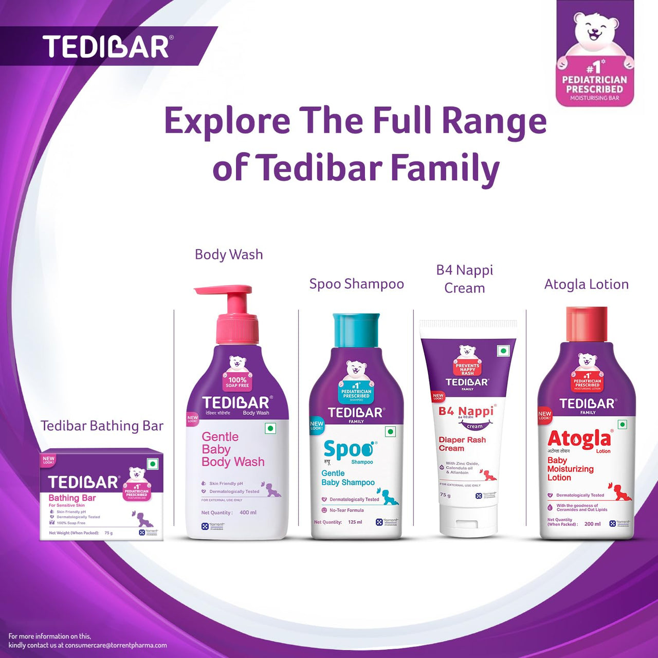 Atogla Baby Lotion 200ml from Tedibar Family | No. 1* Pediatrician prescribed Moisturising Lotion- By Torrent Pharma