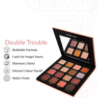 MARY JO K Reversal Eyeshadow Palette | 16 Blendable Matte & Shimmer Shades | Long-Lasting, Highly Pigmented Colors for Day & Night Looks | Smooth, Buildable Formula – 22g