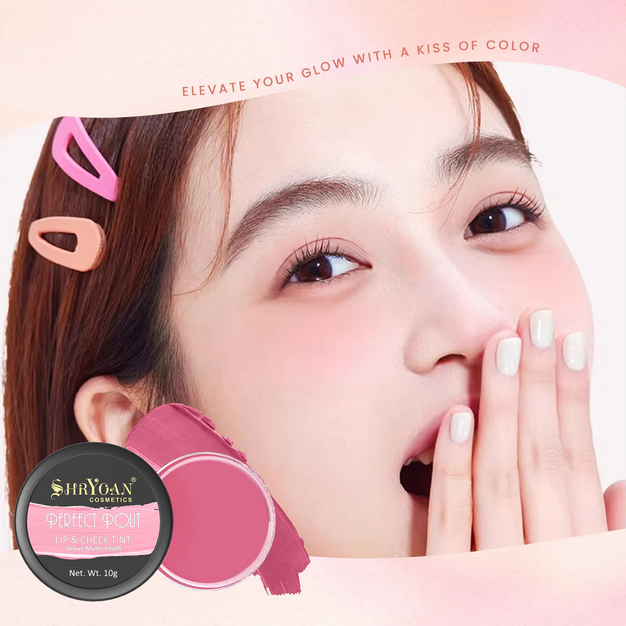 Shryoan Perfect Pout Lip and Cheek Tint Creamy Matte| Matte Lip & Cheek Tint with Easily Blendable and Light Weight, & Cruelty-Free (10g) (Shade 06)