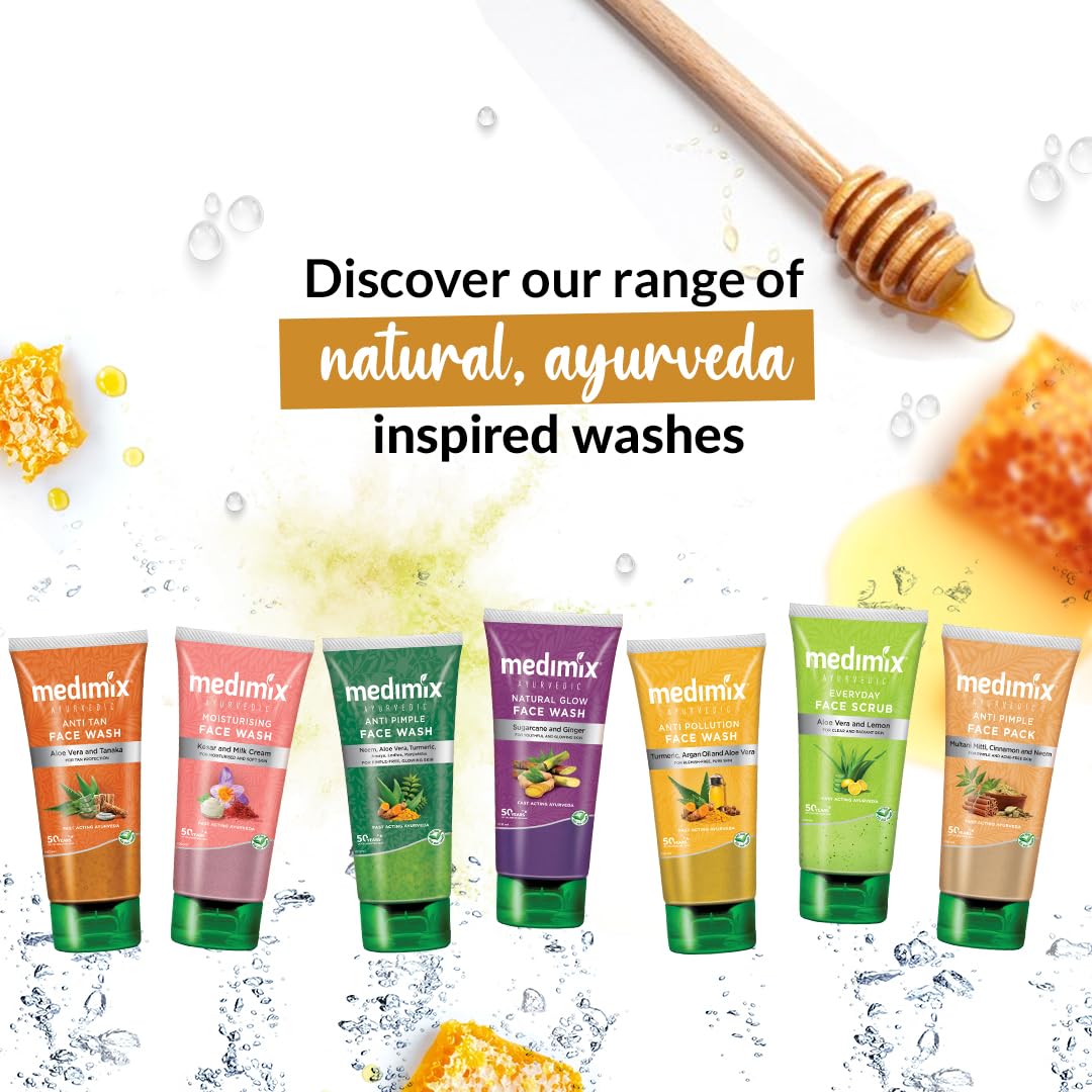 Medimix Ayurvedic Oil clear Face Wash for youthful and glowing skin | With Honey and Besan| 100 ml