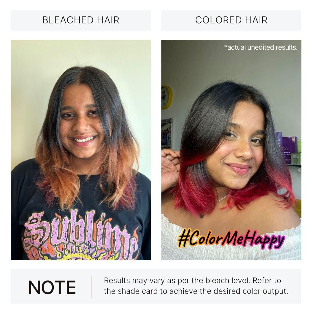 2.Oh! Italian- Sangria Pink Hair Color DIY Kit | Semi Permanent Hair Color + Hair Bleach for Hair Color | Hair Highlights for Women & Men | Hair Bleach with Plex & Argan oil| Lightening Kit
