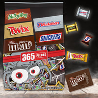 Mars Mixed M&M's & More Assorted Chocolate Bulk Halloween Candy Variety Pack - 104.27oz/365Ct
