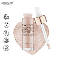 Seven Seas Liquid Pearl Liquid Highlighter For Face makeup | illuminating Liquid Highlighter with Dewy finish (Manhattan)