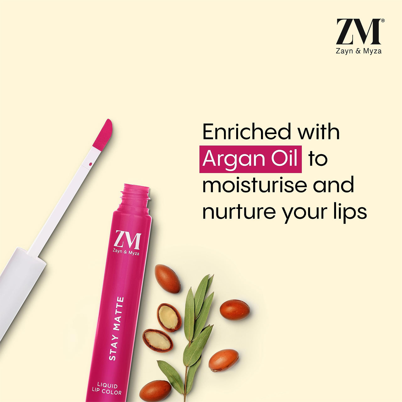 ZM Stay Matte Transfer-proof Lip Color | Matte Texture | Liquid Lipstick | Waterproof and Smudgeproof | Cruelty-free, 6 ML (Pink Fling)