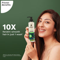 Pilgrim Patuá & Keratin Hair SMOOTHENING SHAMPOO for Dry & Frizzy hair | Sulphate & Paraben free shampoo for Women & Men | Hair Smoothening & healthy scalp | 200 ml