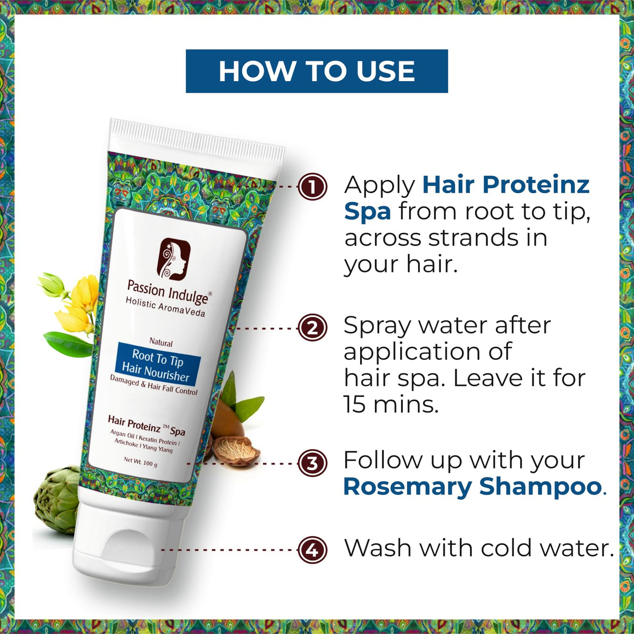 Passion Indulge Aloe Tree 2 in 1 Conditioning Shampoo 200ml & Hair Proteinz Spa Inbuilt Protein Booster 100gm Combo Pack For Nutrition for Hair | Repair Damaged Hair | Anti Dandruff With Aloe Vera & Argan Oil | Natural & Vegan