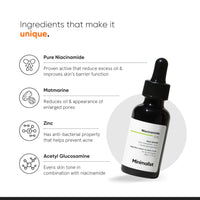 Minimalist Oil Control & Anti-Acne 10% Niacinamide Face Serum with Zinc | Skin Clarifying,Blemishes & Pore Care for All Skin Types | 60ml (Pack of 1)