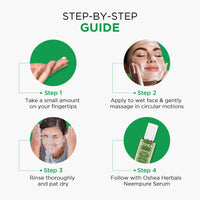 Oshea Herbals Neempure Anti Acne & Pimple Face Wash- Sebum Control | Deep Cleansing | Remove Pimples | Impurities | All Skin Types (Pack of 2)