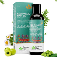 Avimee Herbal Keshpallav Hair Oil (100 ml) & Hairtone PV 1 Scalp Spray (100 ml) & Shakuntala Hair Shampoo (200 ml) & Radha hair Conditioner (200 ml) Combo Pack | Super Saver Pack