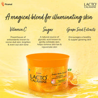 Lacto Calamine Vitamin C Sugar Body Scrub | 200 g | Gentle Body Exfoliator | Body Scrub for Healthy & Glowing Clear Skin | Vitamin C, Sugar & Grape Seed Extract Removes Tan & Dead Skin Cells