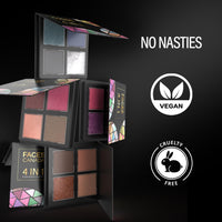 FACESCANADA 4 In 1 Quad Eyeshadow Powder Palette - Make'Em Envy 05,4.8G|Shimmer & Matte Shades|Satin Matte Finish Eye Shadow Quartet|Intense Pigt|Long Lasting|Vitamin E Enriched|Vegan,Multicolor