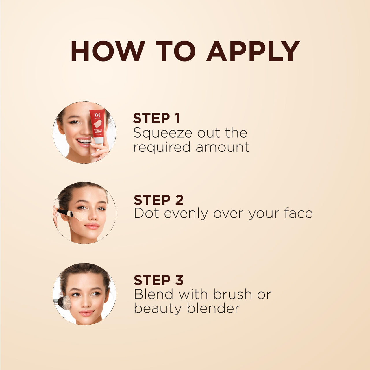 ZM Zayn & Myza Hydra Matte Foundation | Buildable Coverage | Foundation for Face Makeup | Non-clogging, All Skin Types, with Hyaluronic Acid & Niacinamide - (Medium Beige, 30 gm)