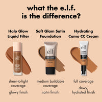 e.l.f. Soft Glam Cream Foundation, Medium Coverage, Long-Lasting & Buildable Foundation For A Smooth, Satin Finish, Vegan & Cruelty-Free, 15 Fair Warm