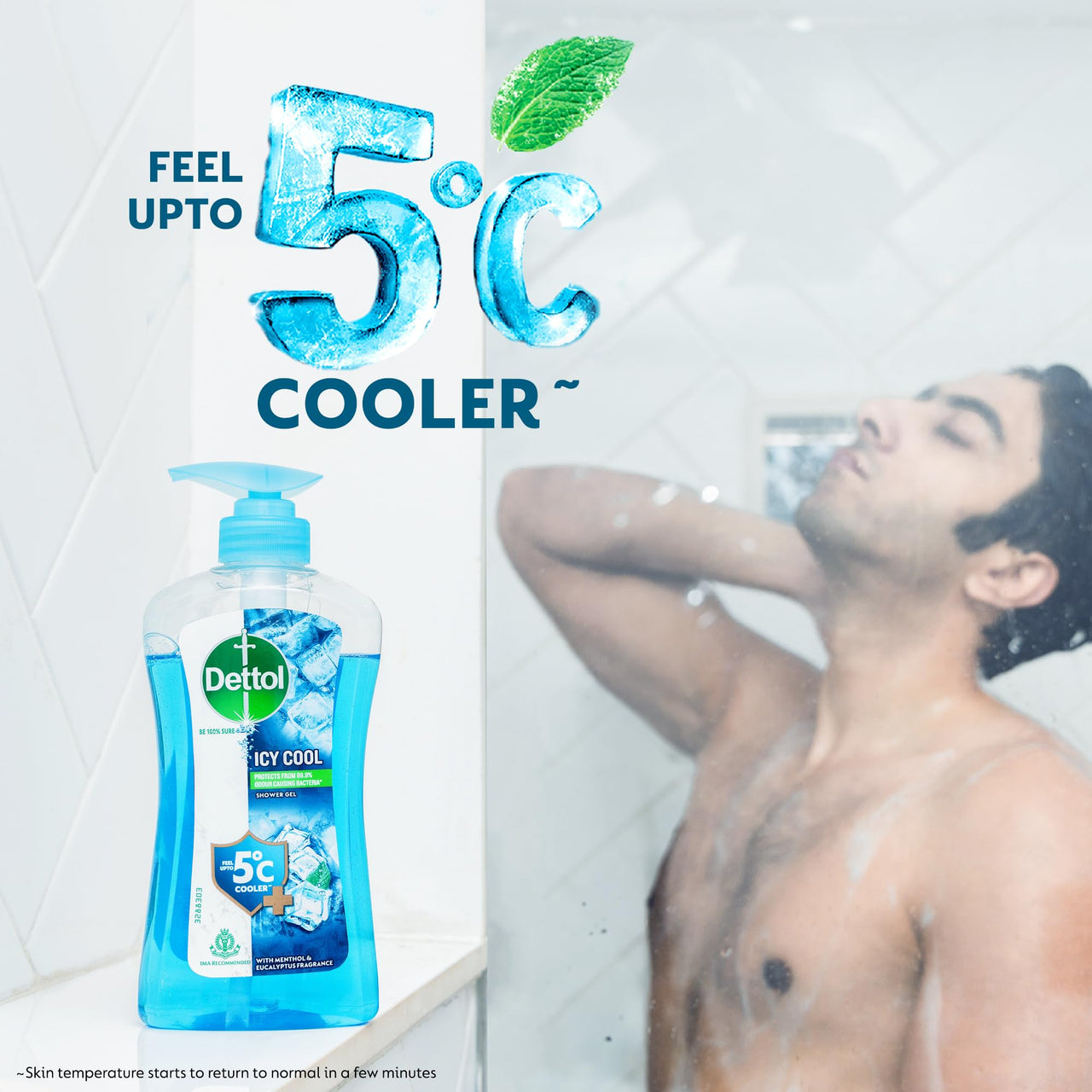 Dettol Cool Body Wash 500ml, Lime Refill, Honey Shower Gel