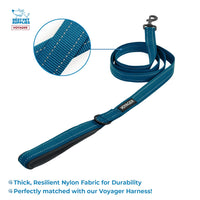 Voyager Reflective Dog Leash Collar Set with Neoprene Handle Supports Small, Medium, and Large Breed Puppies, Cute and Heavy Duty for Walking, Running, and Training - Blue, M Leash Collar Set (Blue) Leash Collar Set (3/4
