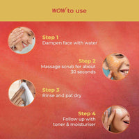 WOW Skin Science Papaya and Hyaluronic Acid Hydrating Face Scrub | Gently Exfoliates | Unclogs Pores | Removes Dead Skin Cells | Improves Skin Elasticity | Hydrates & Moisturize Skin| 100 gms