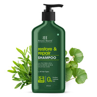 Botanic Hearth Restore & Repair Shampoo with Tea Tree Oil & Salicylic Acid | Clarifying & Anti-Dandruff Shampoo | Deep Cleanses & Soothes Scalp| Sulfate & Paraben Free, 473ml