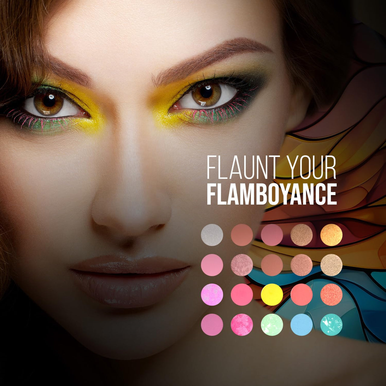 FACES CANADA Professional 25 IN 1 Eyeshadow Palette - Flamboyant, 27.5g | High Shine Shimmer & Intense Velvety Matte Finish | Highly Pigmented | Long Lasting | Smooth Texture | Easily Blendable