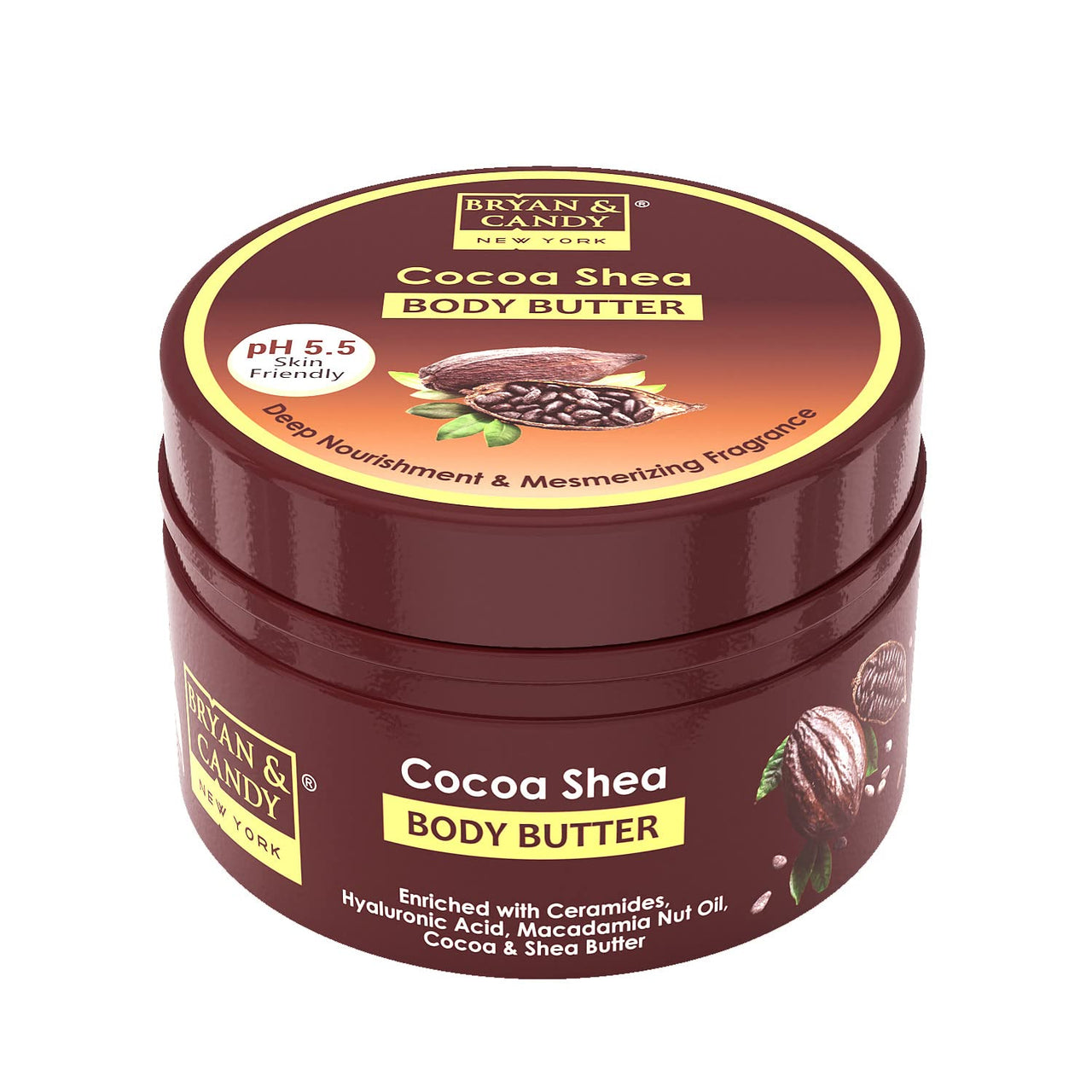 BRYAN & CANDY Cocoa Shea Body Butter |Ph5.5 Skin Friendly | 72hrs Moisturization | 100% Vegan
