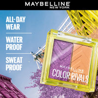 Maybelline New York Color Rivals Pigmented Eyeshadow Palette - Spontaneous x Purposeful, Long-lasting Shimmer & Matte Eyeshadow. Color Rivals Eyeshadow Palette is Waterproof & Sweatproof | 3g