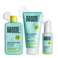 Moxie Beauty Ditch-The-Frizz Trio | Gentle Cleansing Shampoo (200ml), Ultra Hydrating Conditioner (175ml) & Frizz Fighting Hair Serum (50ml)
