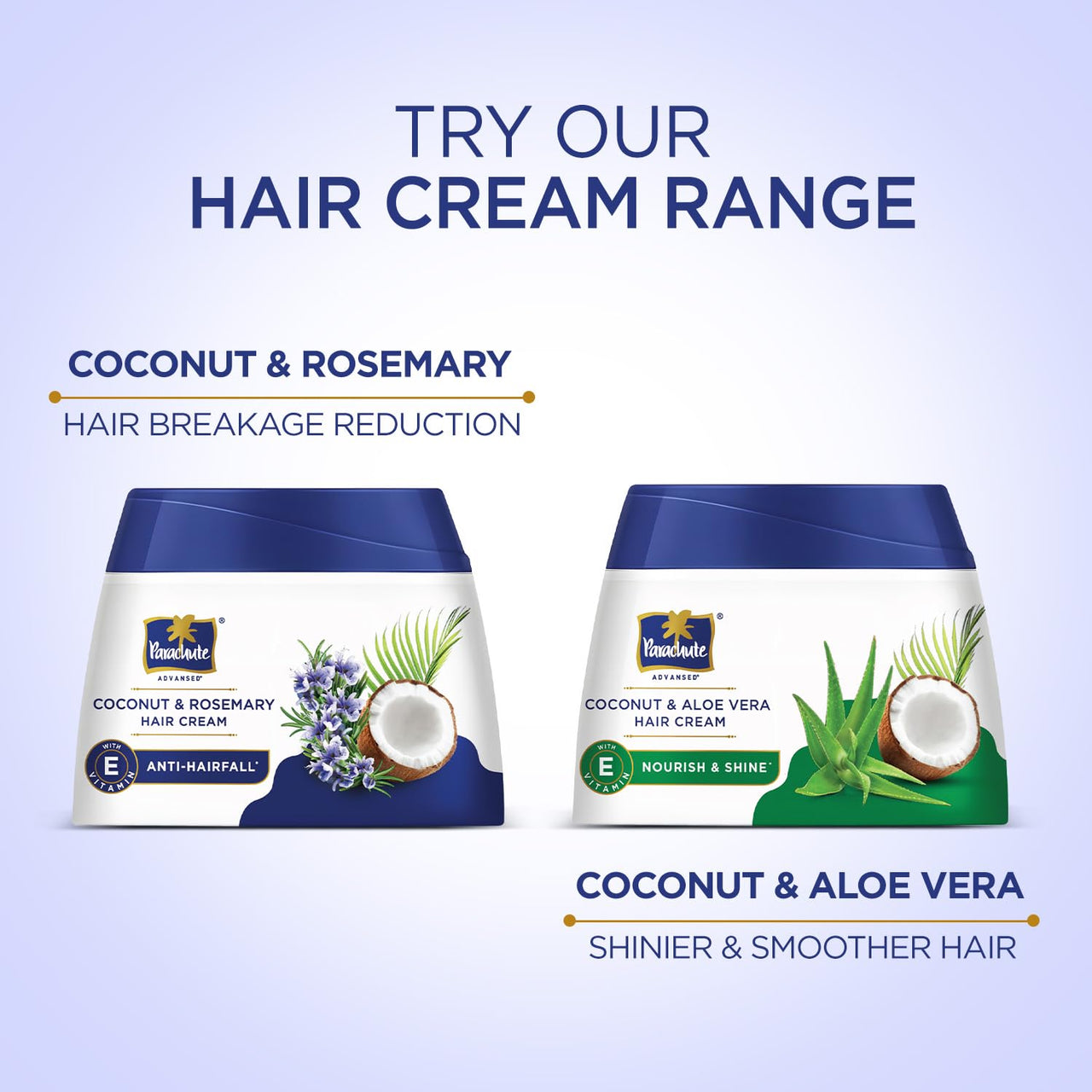 Parachute Advansed Coconut & Rosemary Hair Cream 210ml | Anti – HairFall | 10X Hair Breakage Reduction | 2X Smoother, Softer Hair | Leave-in Hair Cream | Pre Wash Hair Cream | For Men & Women
