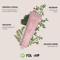 Mul Secrets Wellness Rejuvenate Skin Tightening Face Mask & Scrub 100 ml - Gel Mask with Peptides & Rosehip - For All Skin Types - Reduces Fine Lines & Wrinkles, Instant Glowing Plump Skin,(50mlx2)
