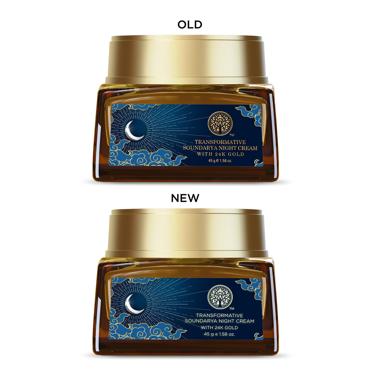 Forest Essentials Transformative Soundarya Anti Ageing Night Cream with 24K Gold | For Dry & Dehydrated Skin | With Bakuchiol & Hyaluronic Acid | Moisturising and Hydrating