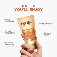 Oshea Herbals Papayaclean Anti Blemishes Gel Face Wash for Women & Men | Hydrating Face Wash for All Skin Types | Lightens Blemishes & Brightens Skin with Papaya Extracts & Vitamin E - 100gm (Pack of 2)