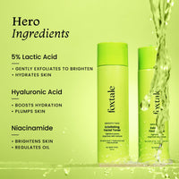 Foxtale Exfoliating Face Toner with 5% Lactic Acid for Pore Tightening & Gentle Exfoliation, Alcohol Free Toner for Glowing Skin, For All Skin Types, Men & Women, 150 ml