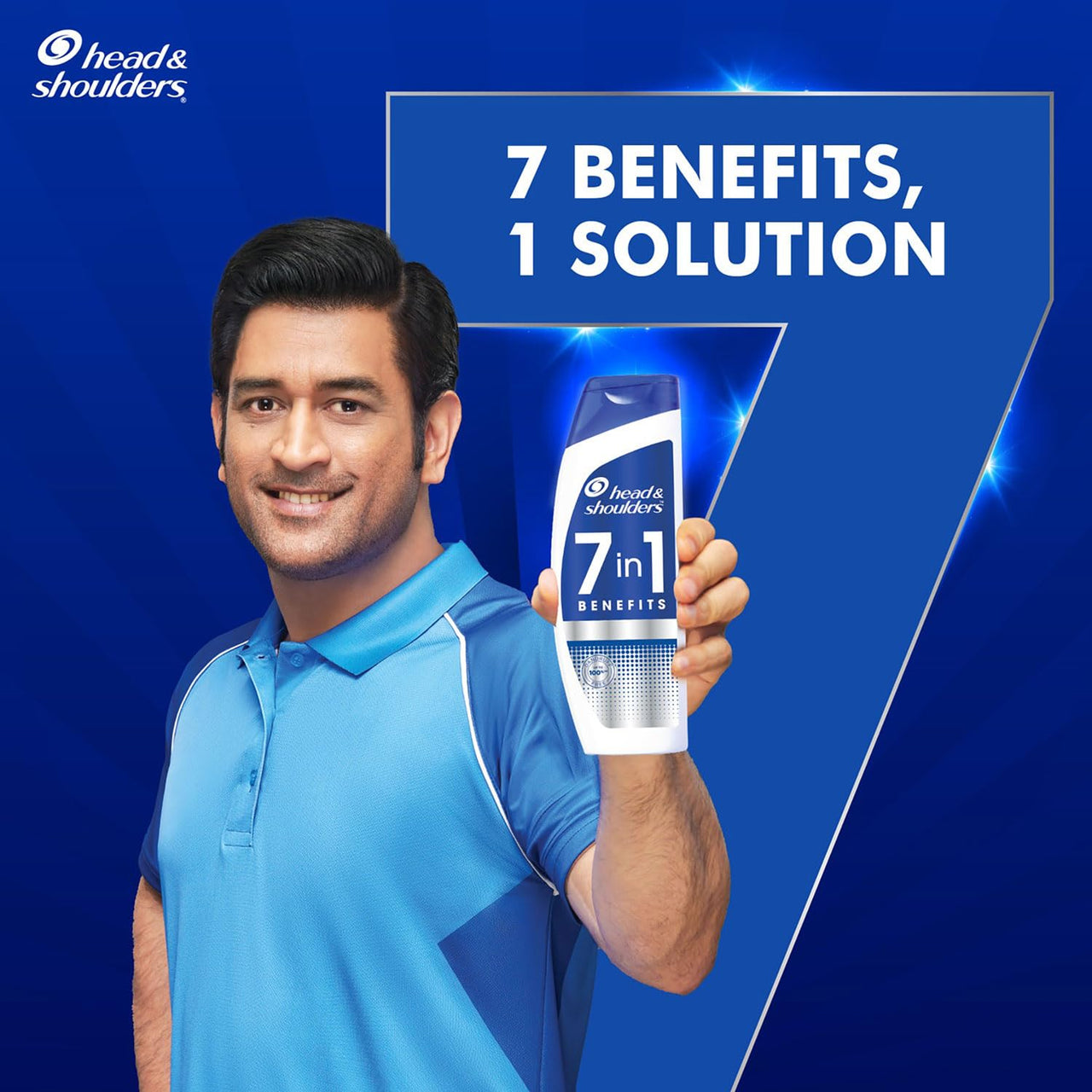 Head & Shoulders 7in1 Anti-dandruff Shampoo | Multi-action formula | Complete Solution for unhealthy scalp | 7 benefits for Men and Women, 650ml