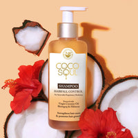 Coco Soul Hair Fall Control Shampoo with Ayurvedic Medicine | 100% Cold Pressed Virgin Coconut | Bhringraj & Hibiscus | Sulphate & Paraben Free | From Makers of Parachute Advansed | 200 ml