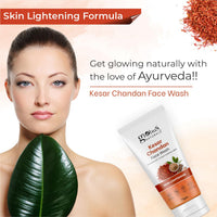 Globus Naturals Kesar Chandan Skin Lightening & Tan Removal Face wash, For Natural Glow & Spotless Skin, Suitable For All Skin Types, 75 ml (Pack of 3)