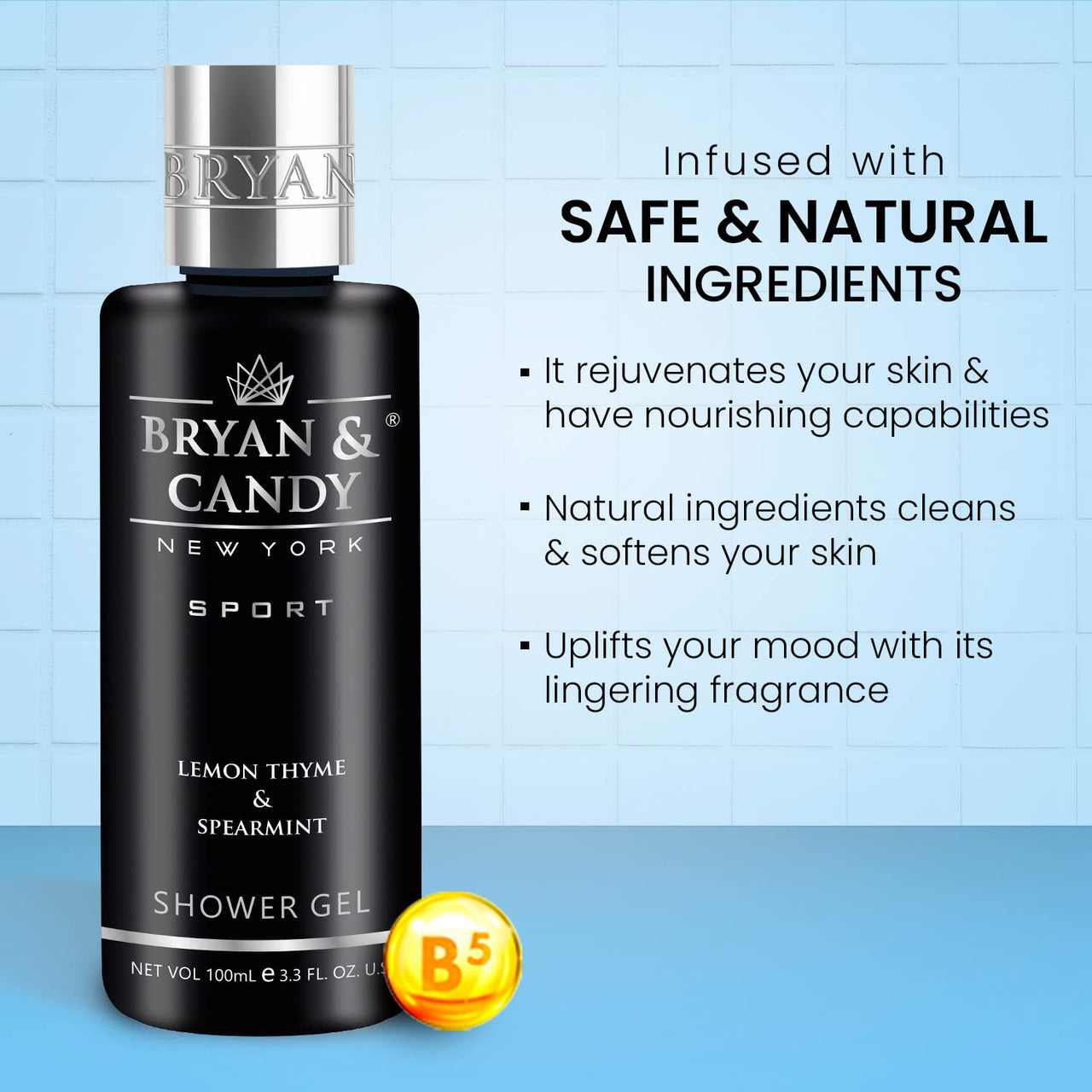 Bryan & Candy Complete Face & Body Care Kit | Gift Set For Men | 100% Vegan | Skin-Friendly pH 5.5 for All Skin Types,SLS & Paraben Free (LEMON & THYME KIT)