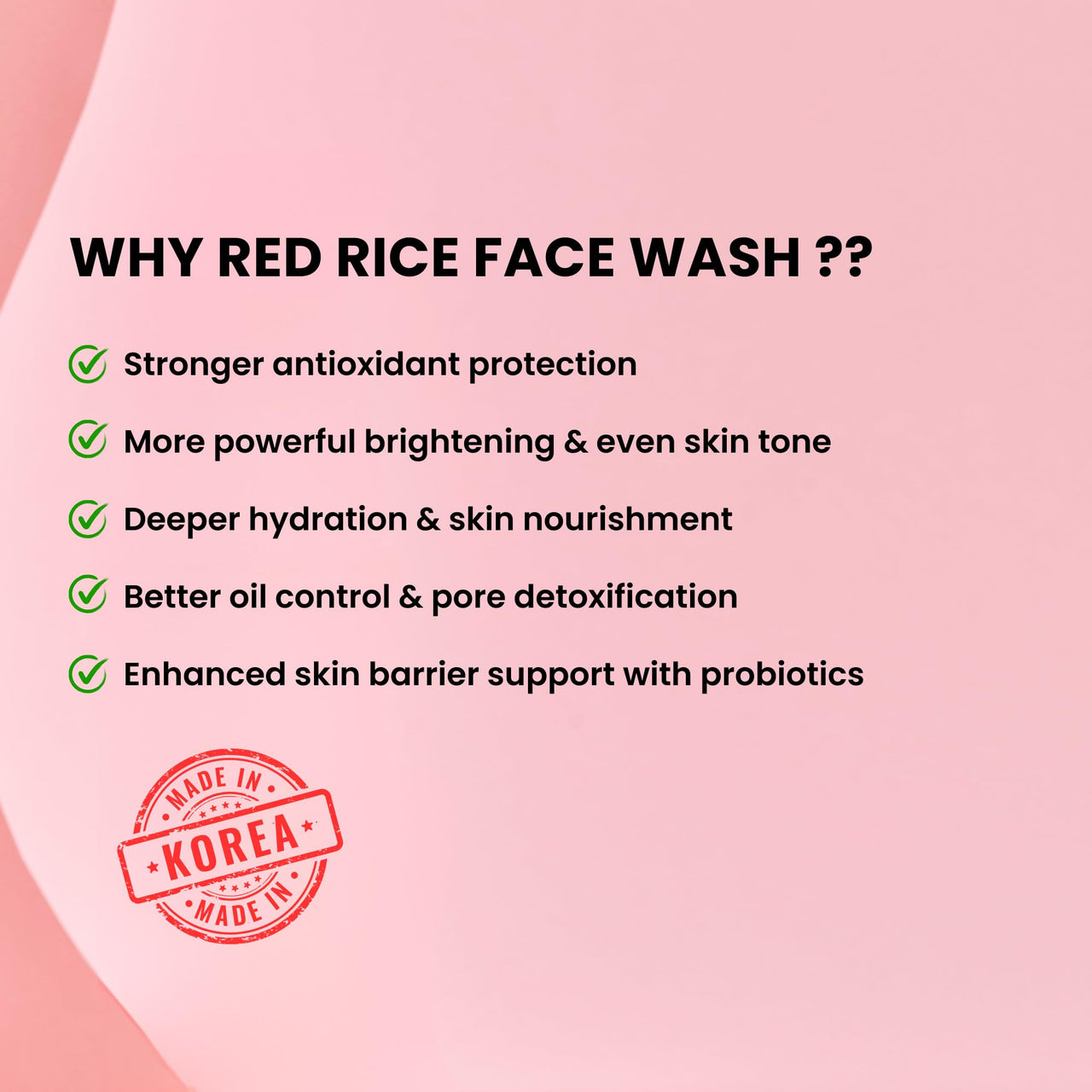 Mirabelle Korea Hong Ssal Red Rice Deep Cleansing Face Wash for Glowing Skin 150 ML | cleanser for women & men | Korean Skin Care