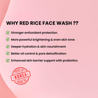Mirabelle Korea Hong Ssal Red Rice Deep Cleansing Face Wash for Glowing Skin 150 ML | cleanser for women & men | Korean Skin Care