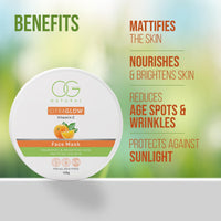 OG BEAUTY Natural CitraGlow Vitamin C Face Mask | Enriched with Vitamin C | Powerful Antioxidants for Age-Defying Radiance | Suitable for All Skin Types | 125 GM