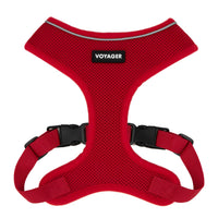Aerolite No Pull Mesh Dog Harness with Lightweight, Soft, Breathable Chest Coverage, Reflective Stitching, and Adjustable Straps for Walking, Running, Training, Heavy Duty and Durable - Red, M