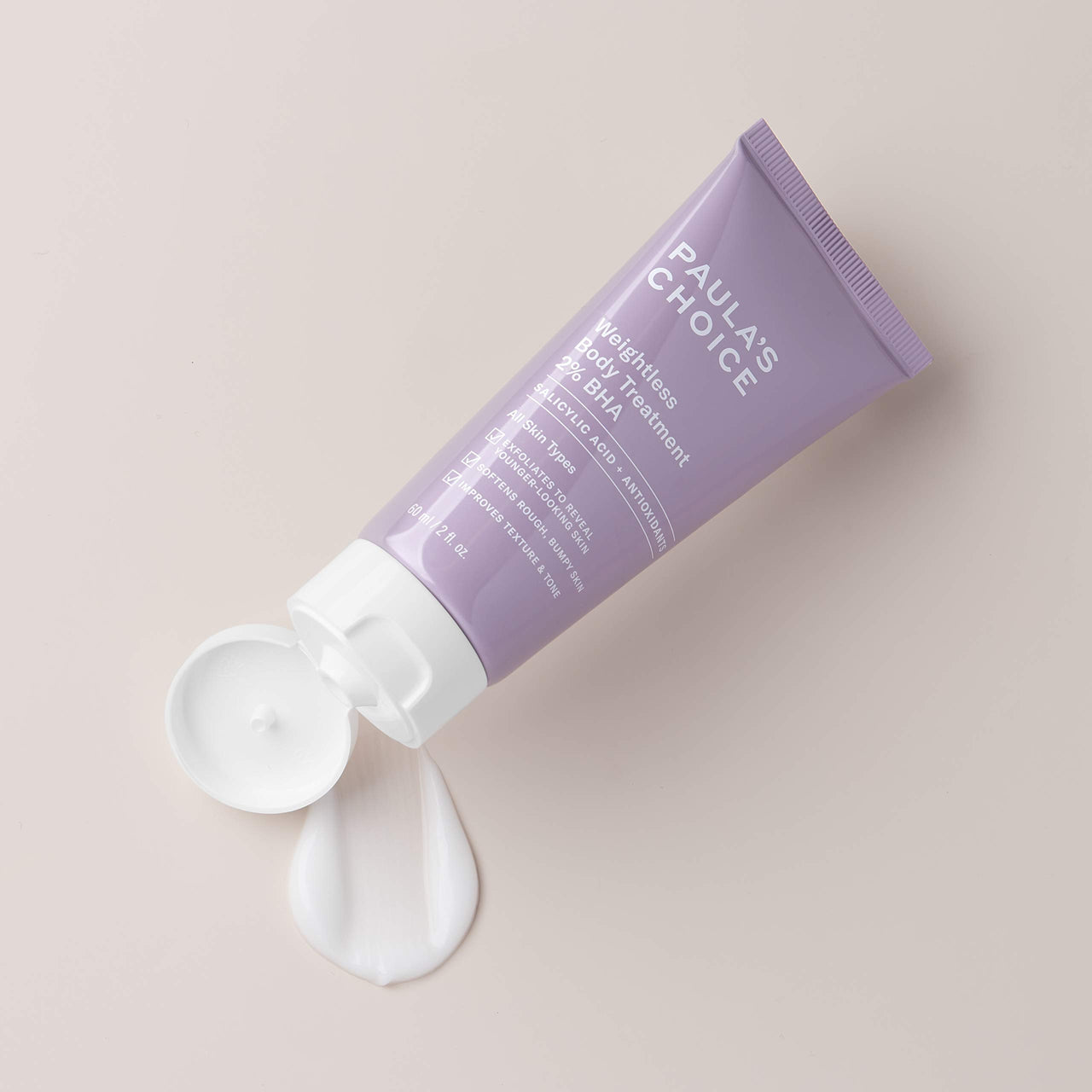 Paula's Choice Weightless Body Treatment 2% BHA, Salicylic Acid & Chamomile Lotion Exfoliant, Moisturizer for Keratosis Pilaris (KP) Prone Skin & Clogged Pores, Fragrance-Free & Paraben-Free - 60 ml